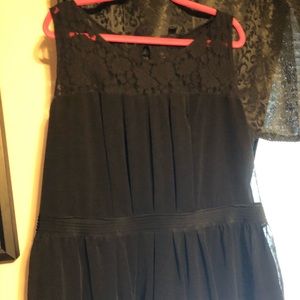 Worthington black peplum top, chiffon